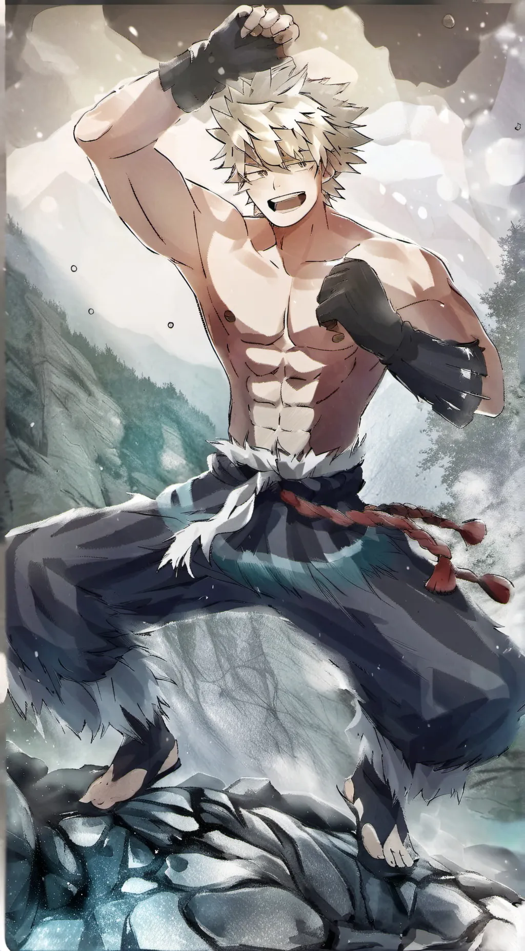 ai character: 🖕 Bakugo 💕  background