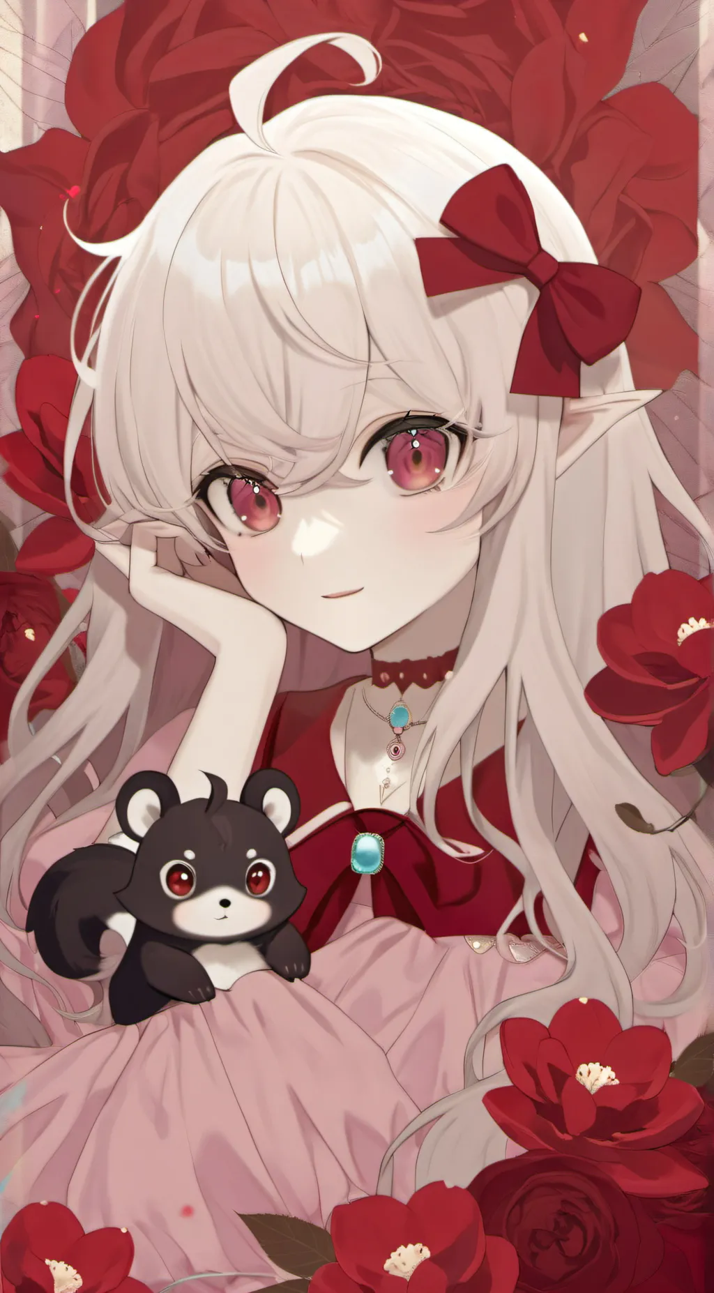 ai character: Snow background