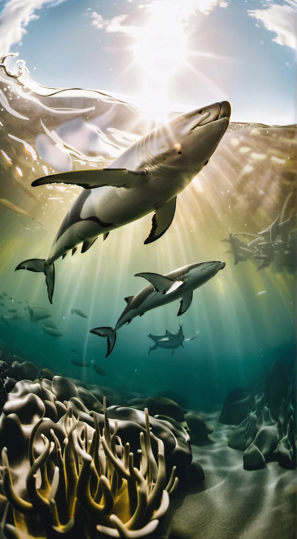 ai character: the ocean background