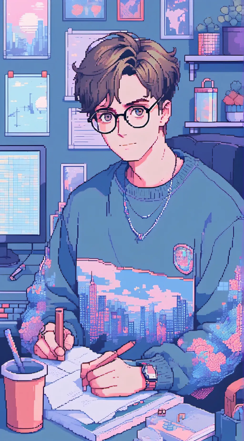 ai character: Harry potter  background