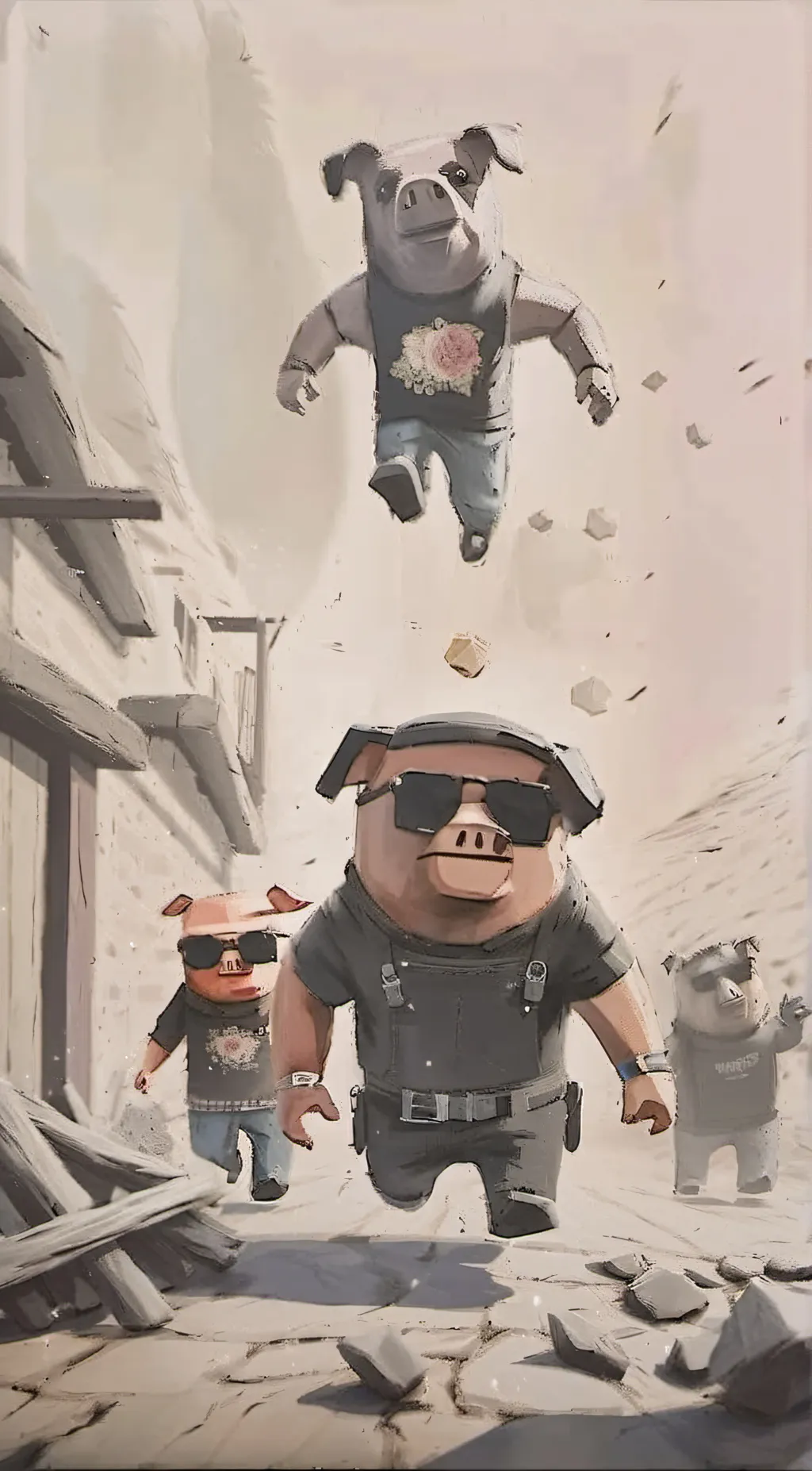 ai character: piggy miserable 2 background