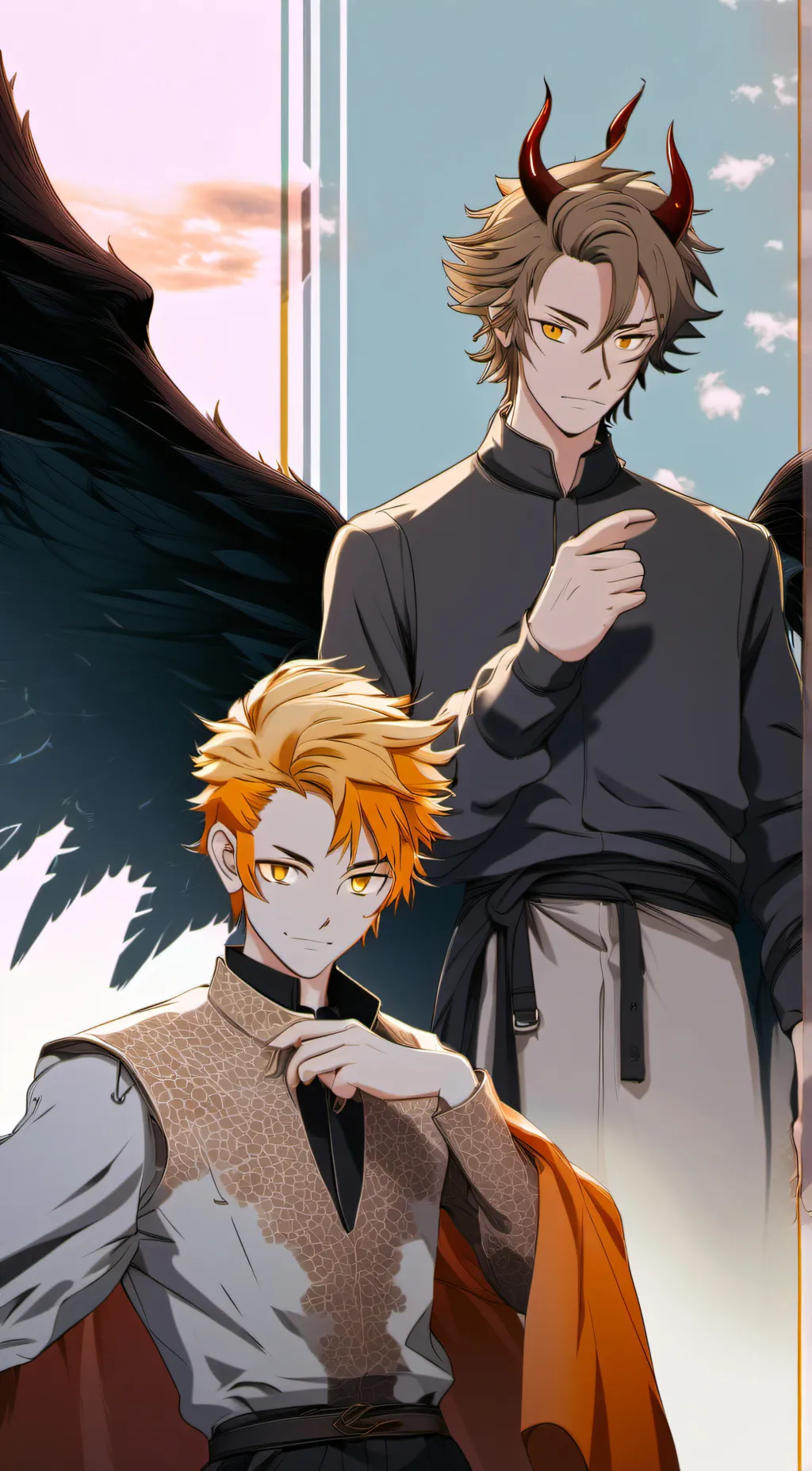 ai character: Asmodeus & Satan background