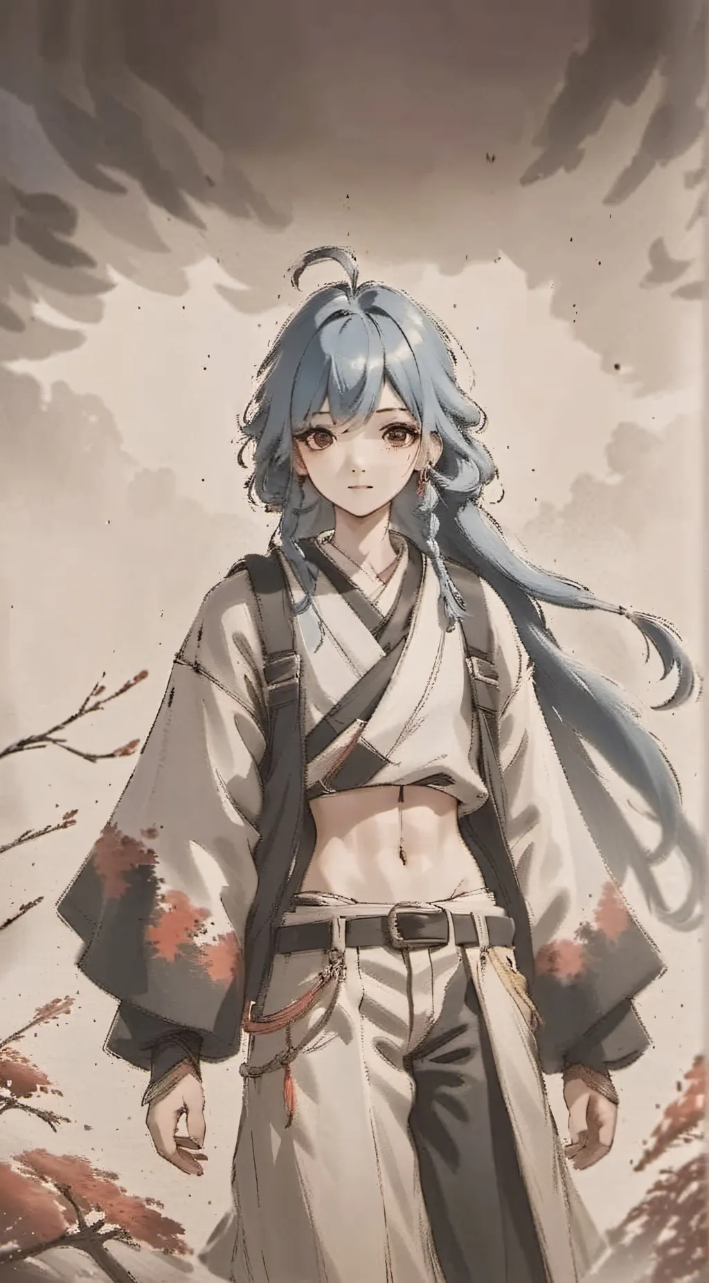 ai character: Amber background