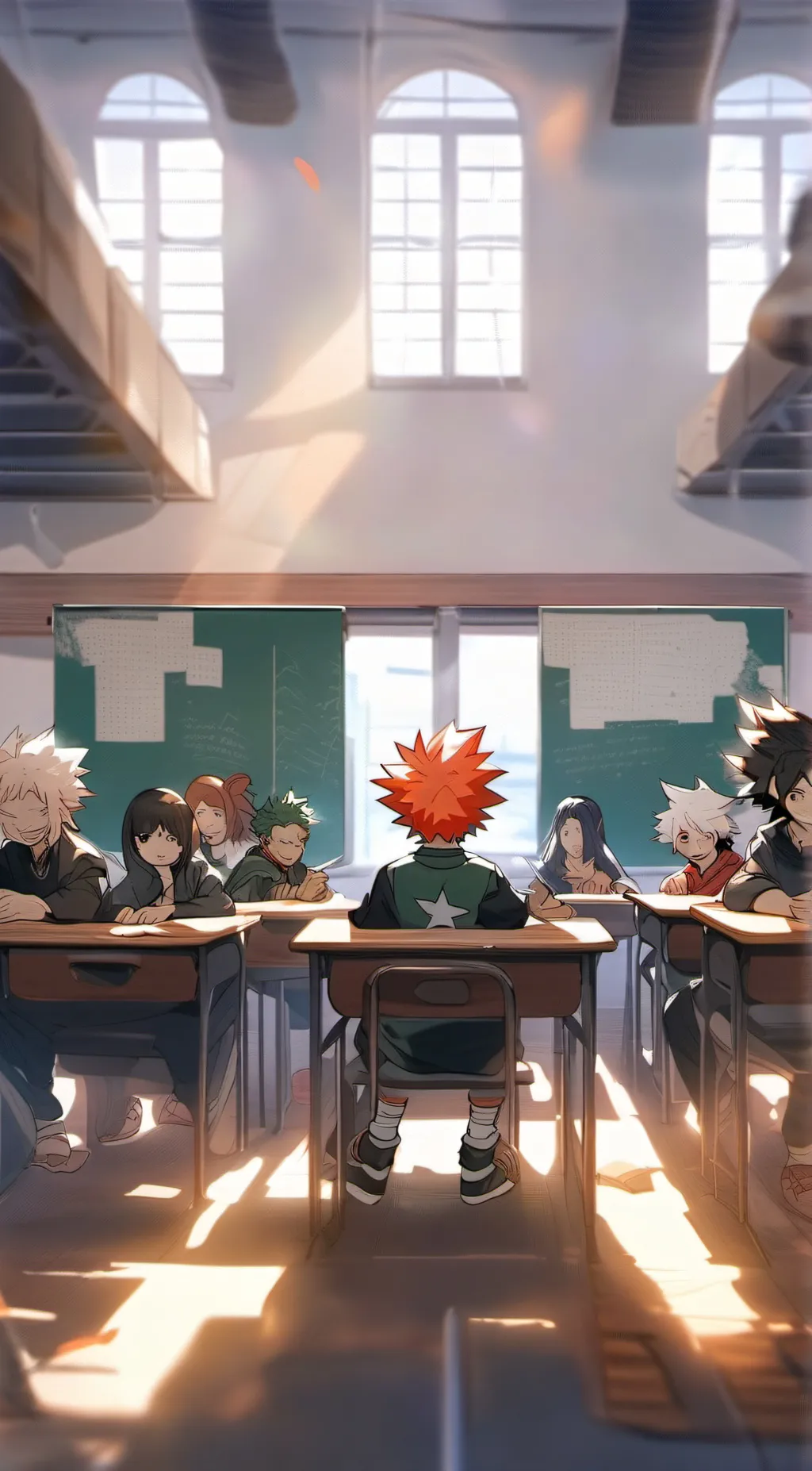 ai character: Class room of mha background