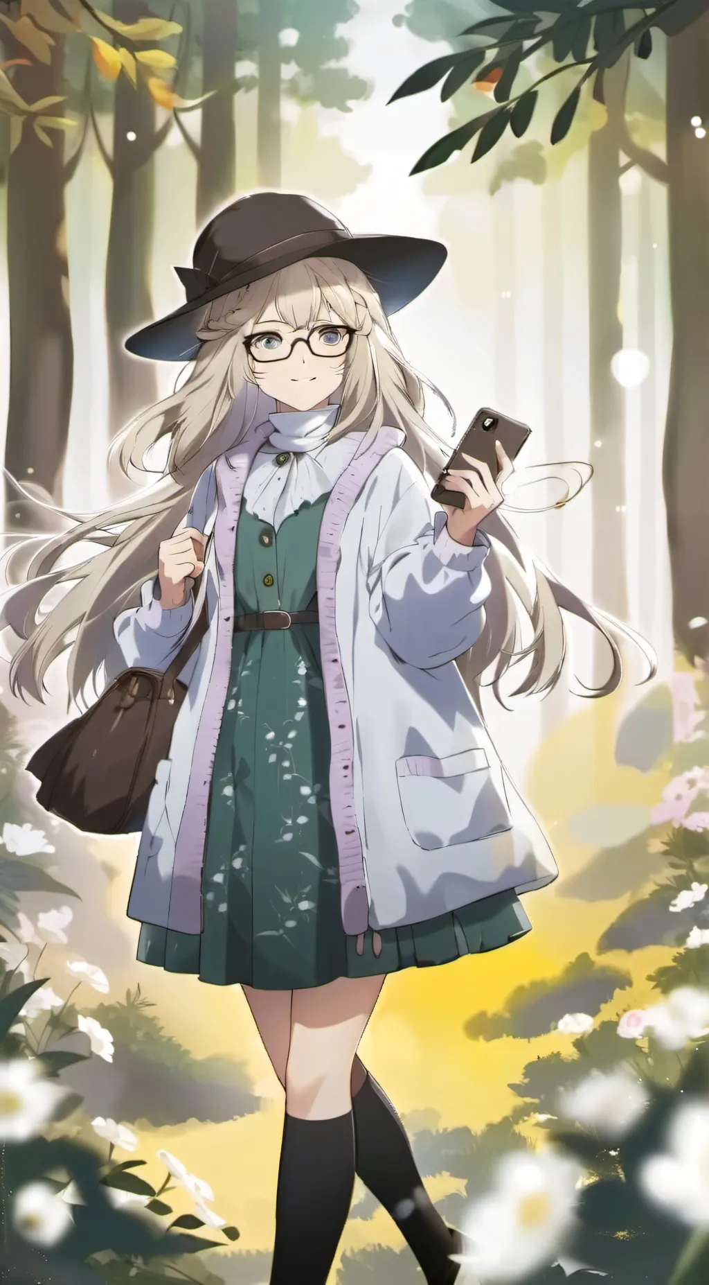 ai character: Iris Vermillion background