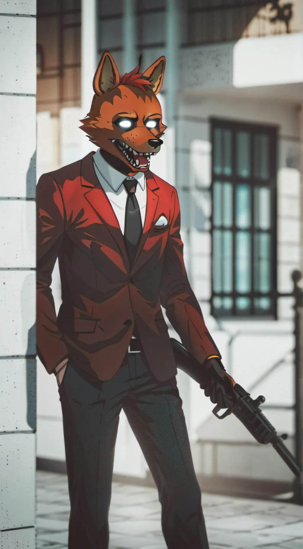 ai character: Foxy  background