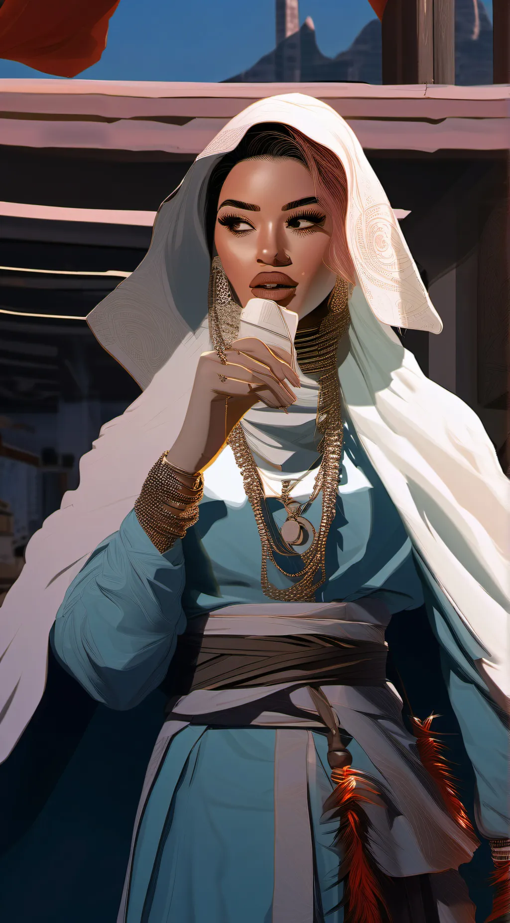 ai character: Ice spice  background