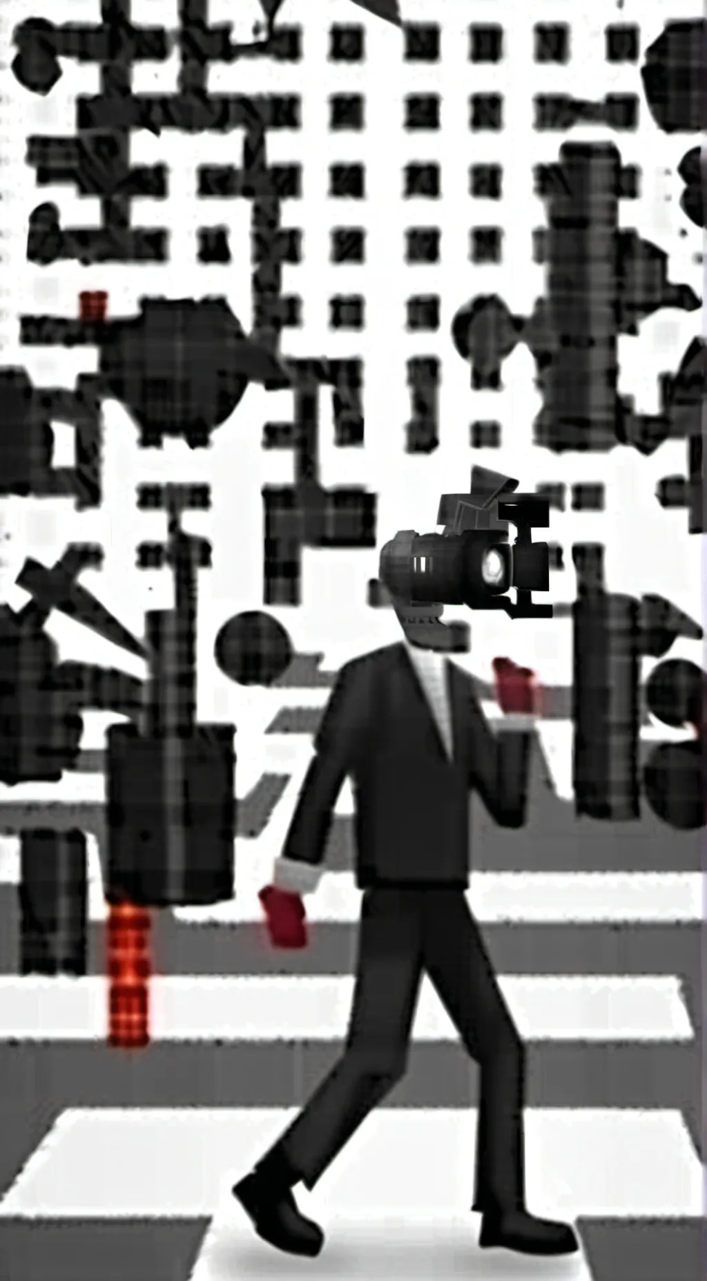 ai character: camera man background