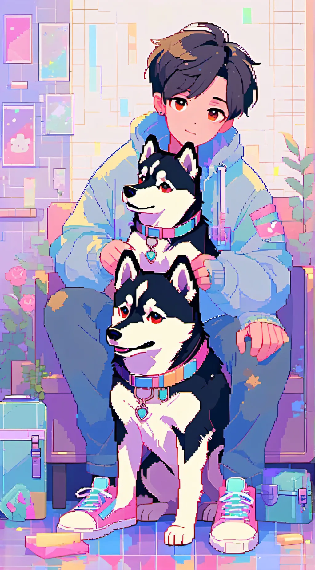 ai character: ren,ford,maya. background