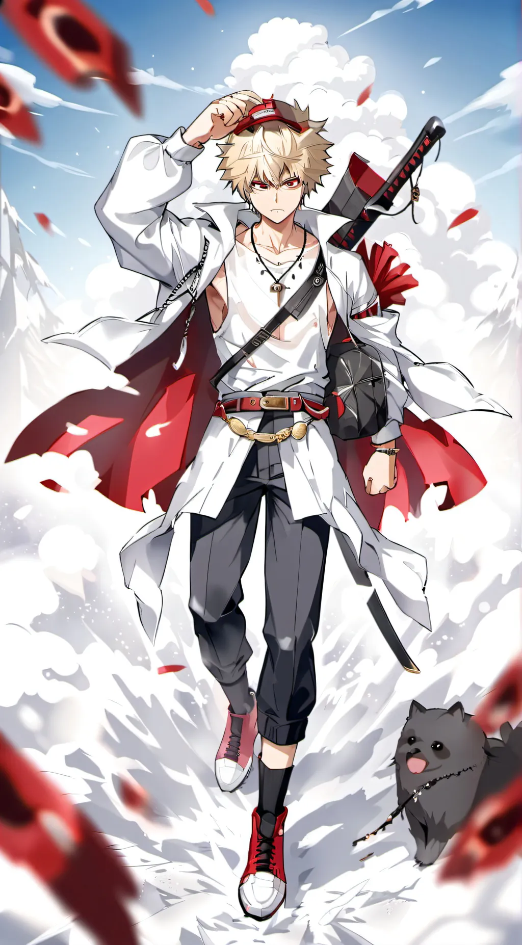 ai character: Bakugo katsuki background