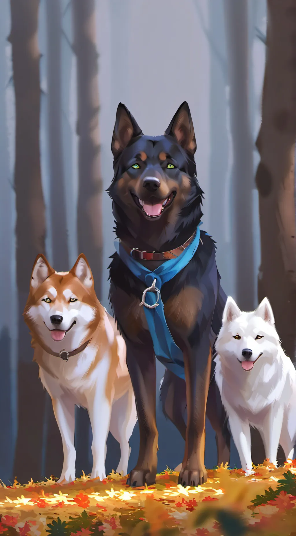 ai character: dog background