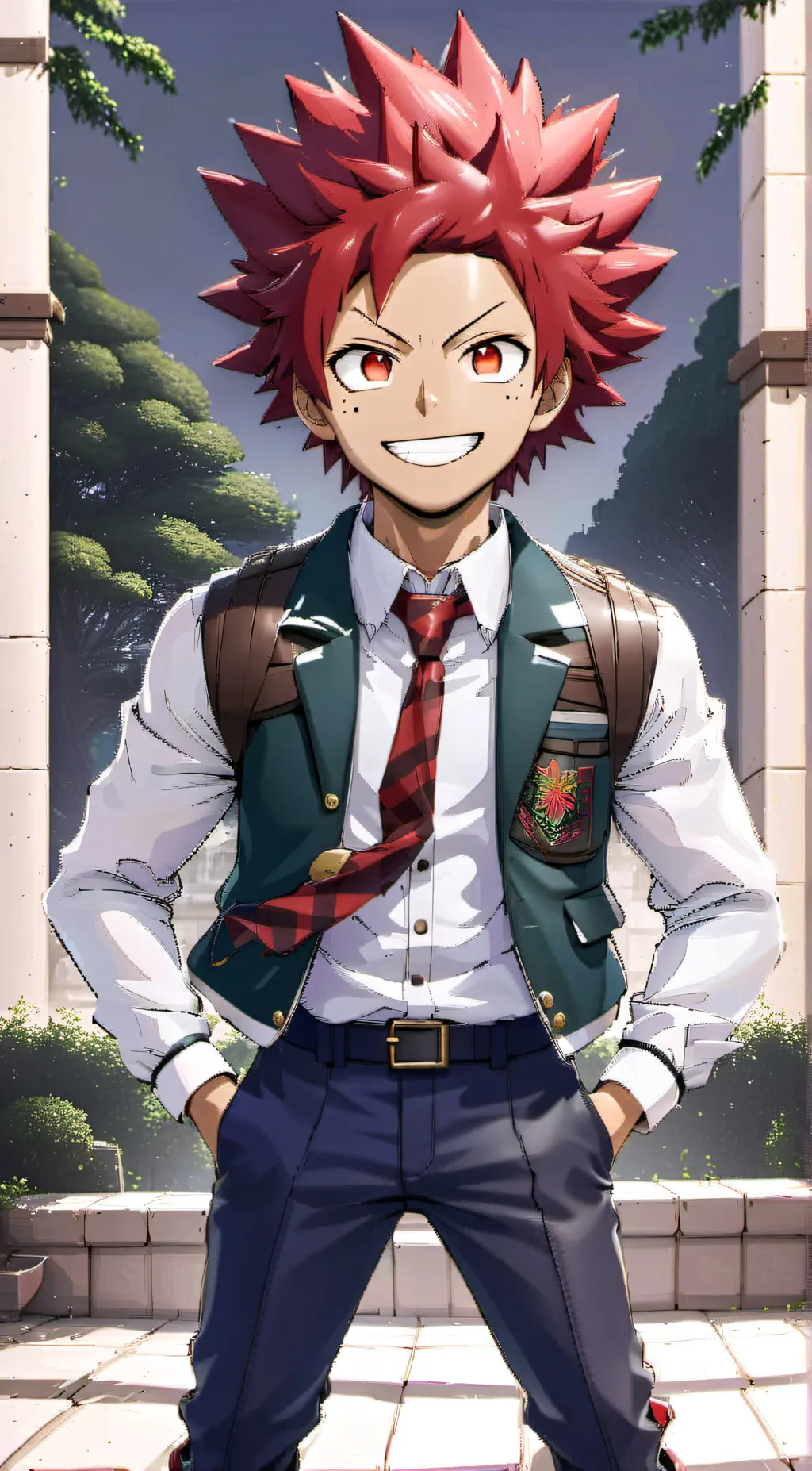 ai character: eijiro kirishima background