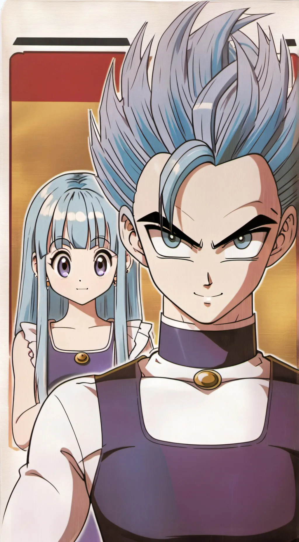 ai character: Vegeta and bulma  background