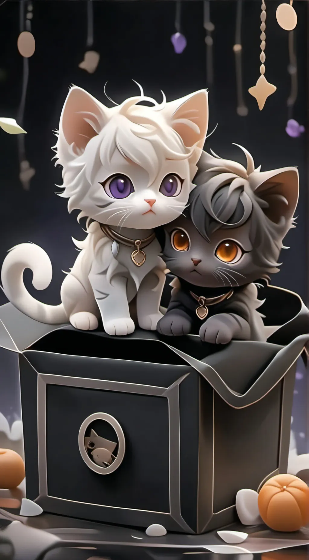 ai character: crystal and shadow background