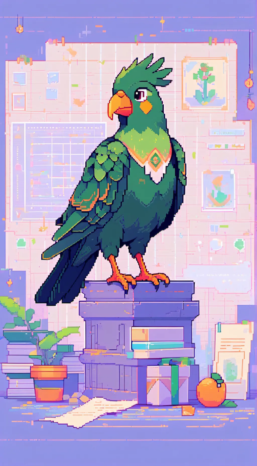 ai character: Duolingo  background