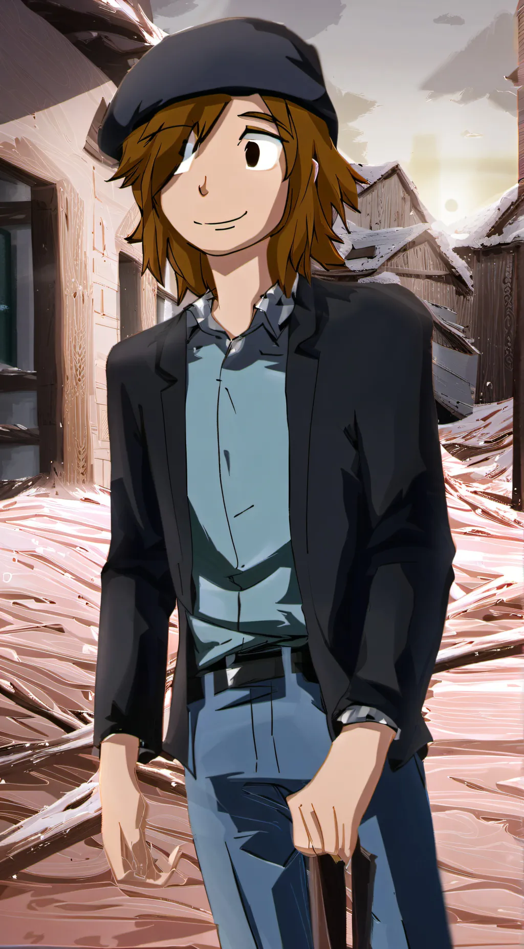 ai character: Night Guard girl background