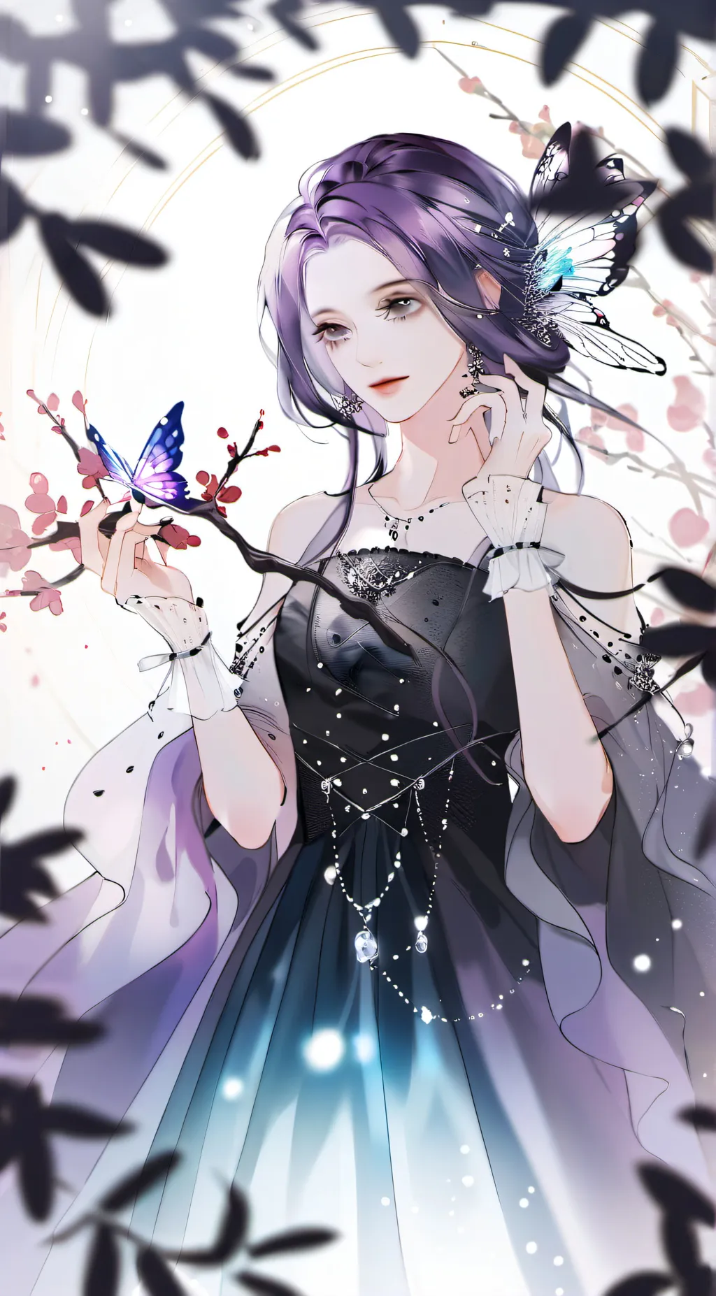 ai character: violet background