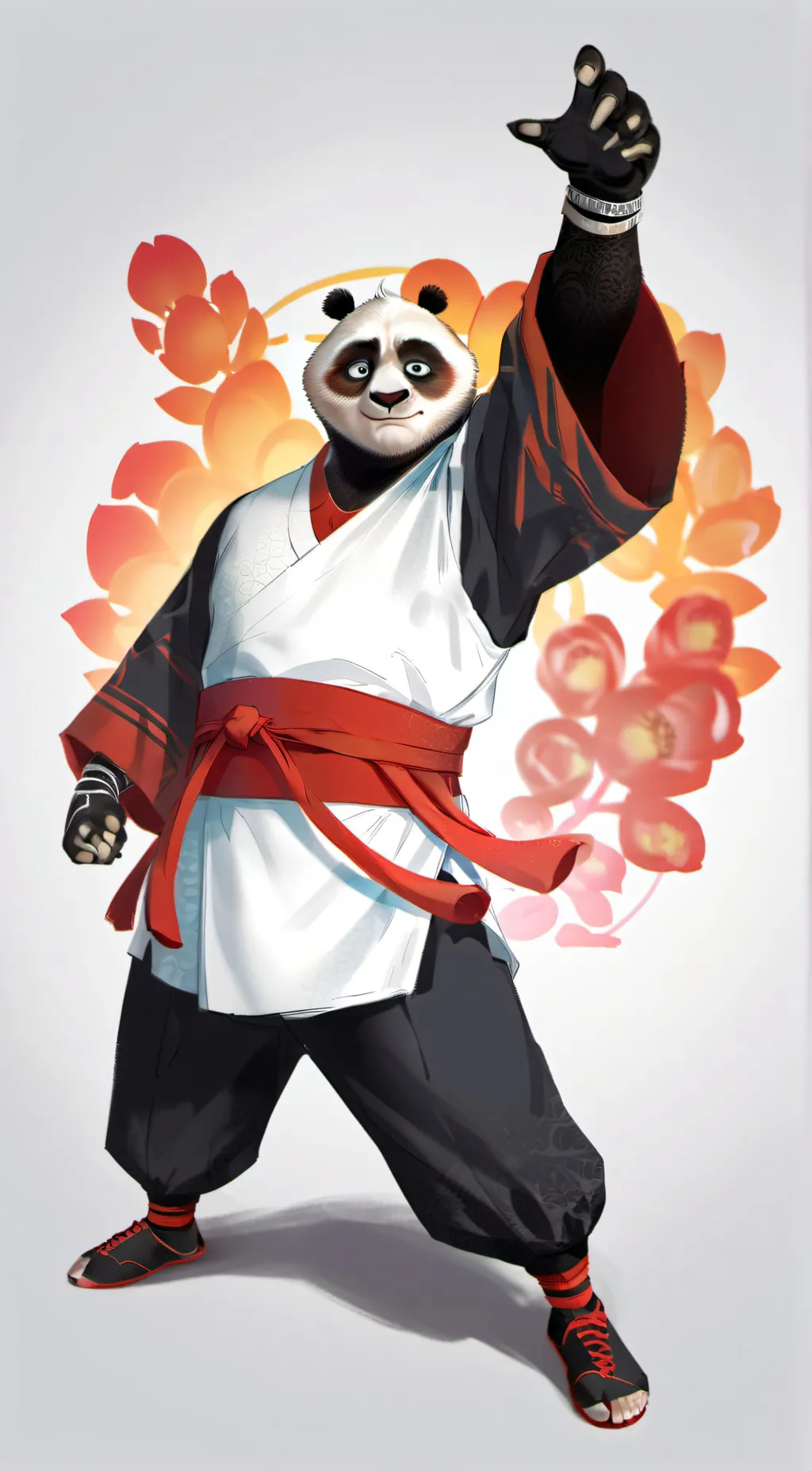 ai character: Kung Fu panda background