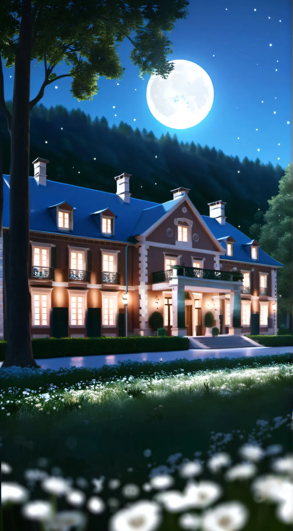 ai character: Luna Moon background