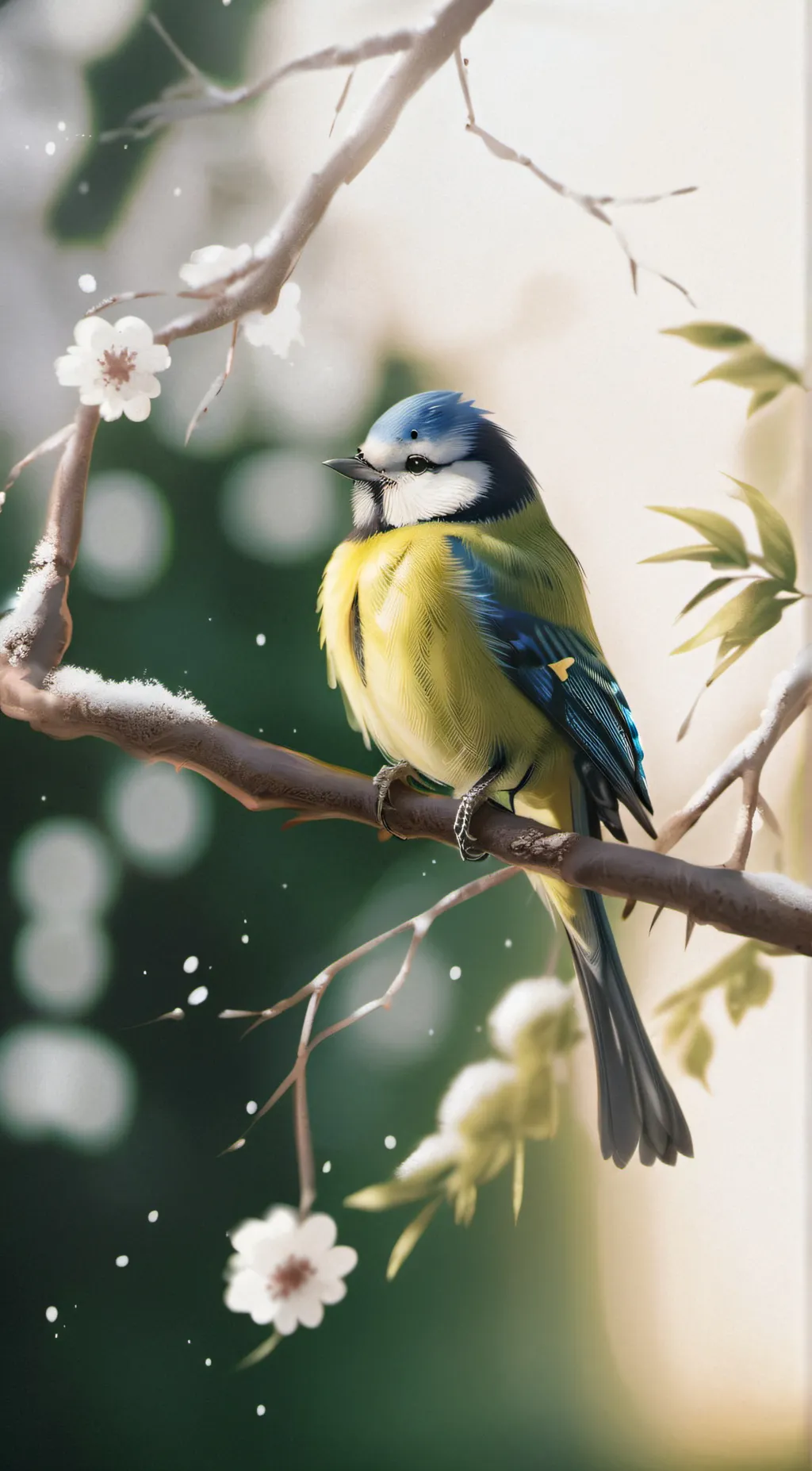 ai character: Blue Tit background