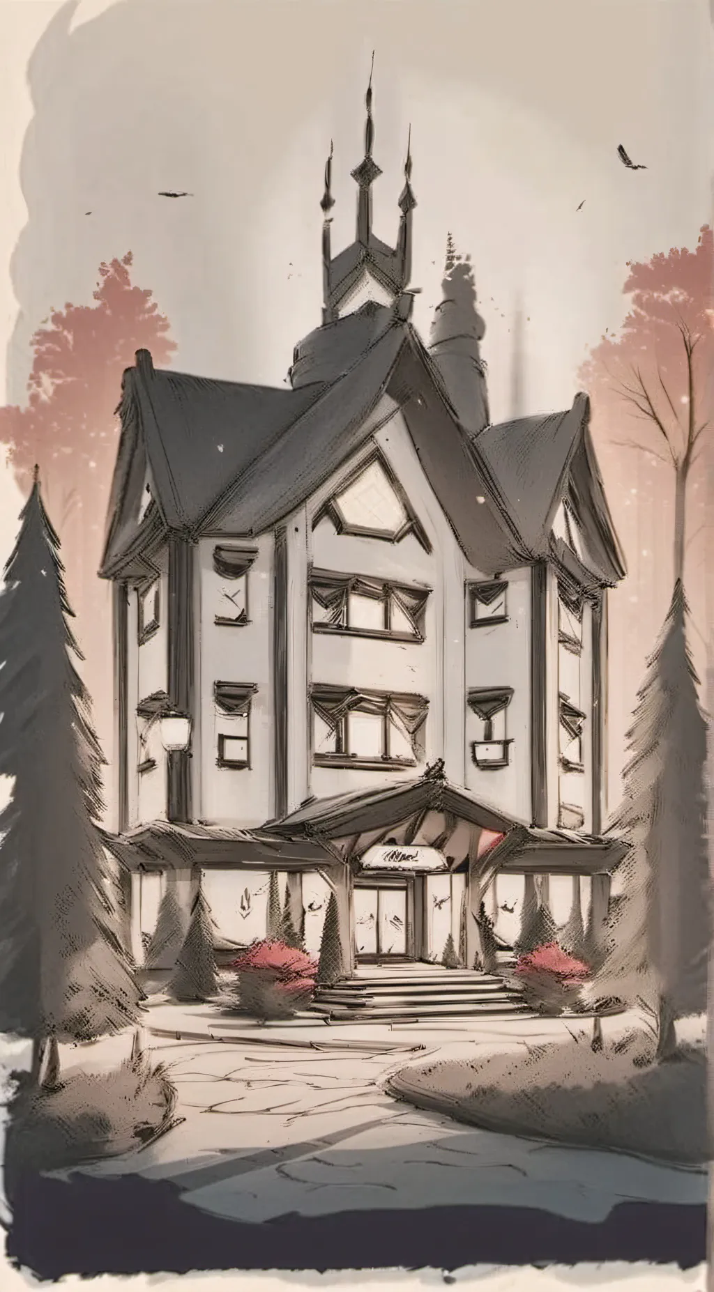 ai character: HAZBIN HOTEL :D background