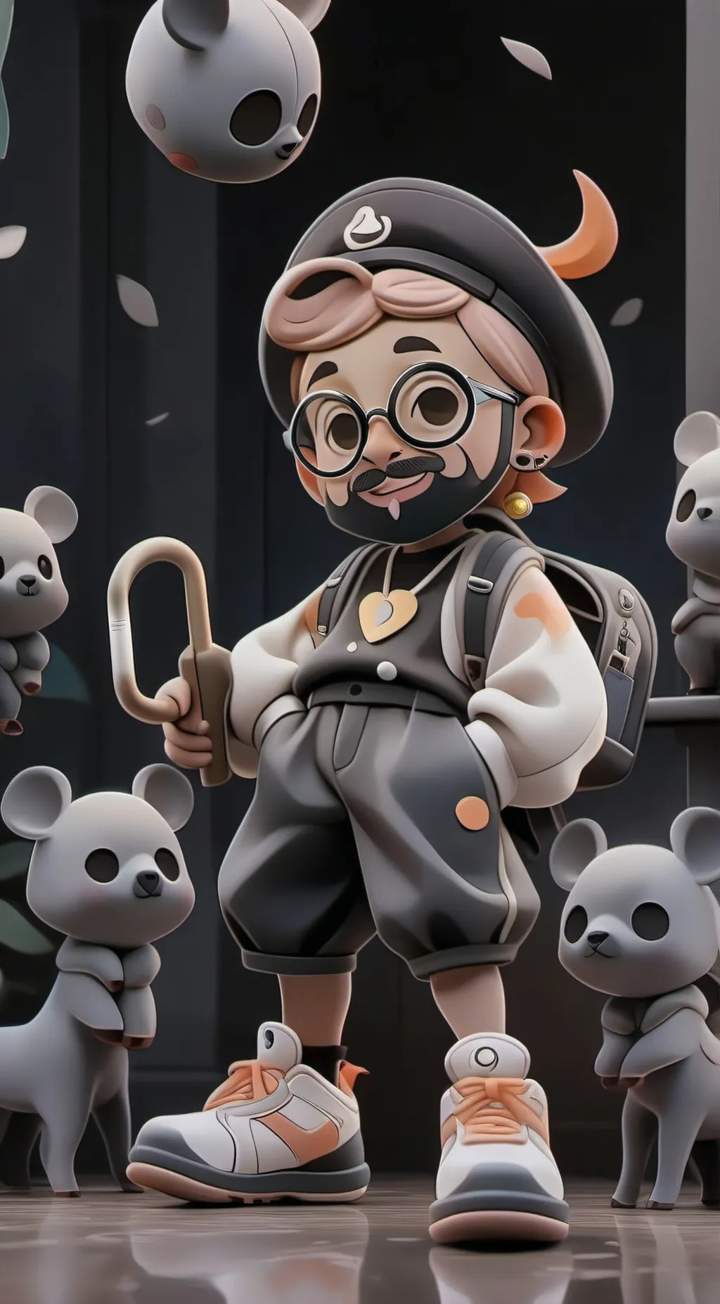 ai character: fill background