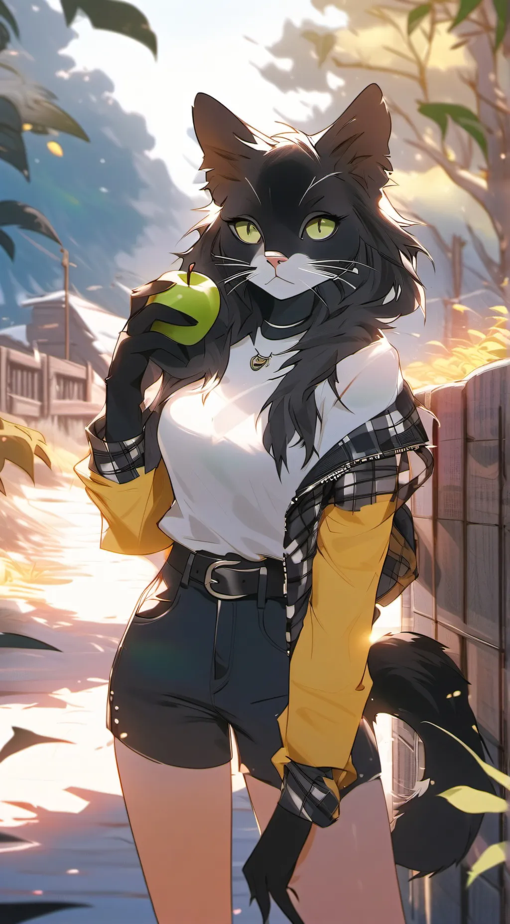 ai character: Ms. Black Deville  background