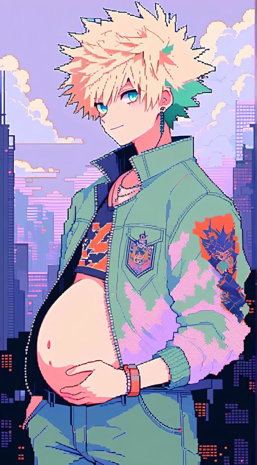ai character: Bakugo (pregnant) background