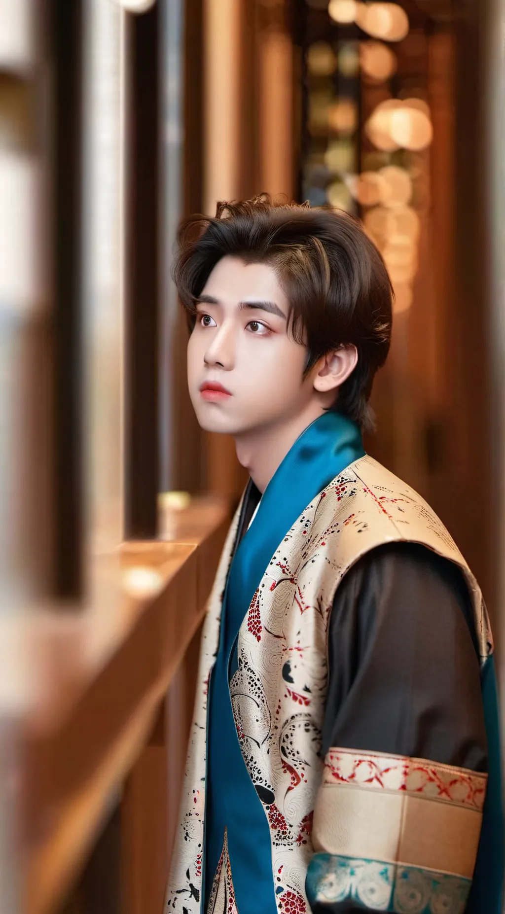 ai character: Han SKZ  background