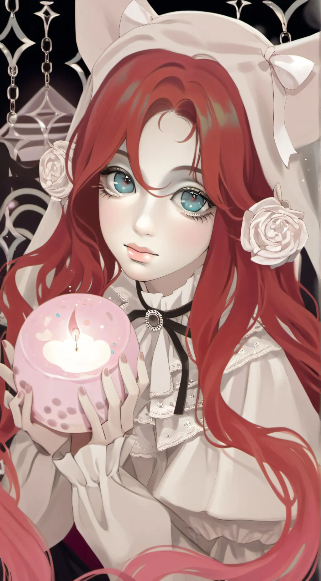 ai character: Violet background