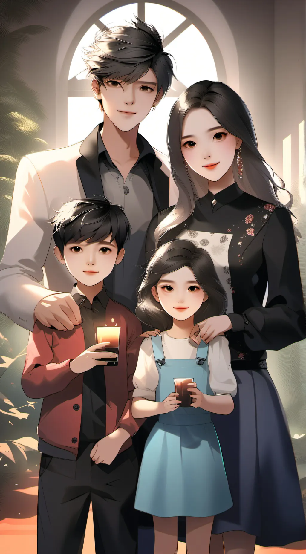 ai character: Mafia boss Family  background