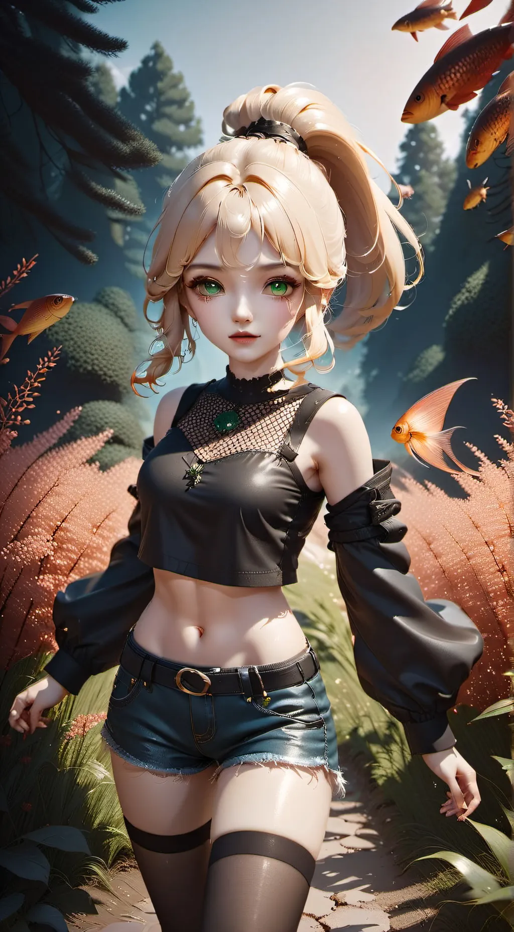 ai character: Amber  background