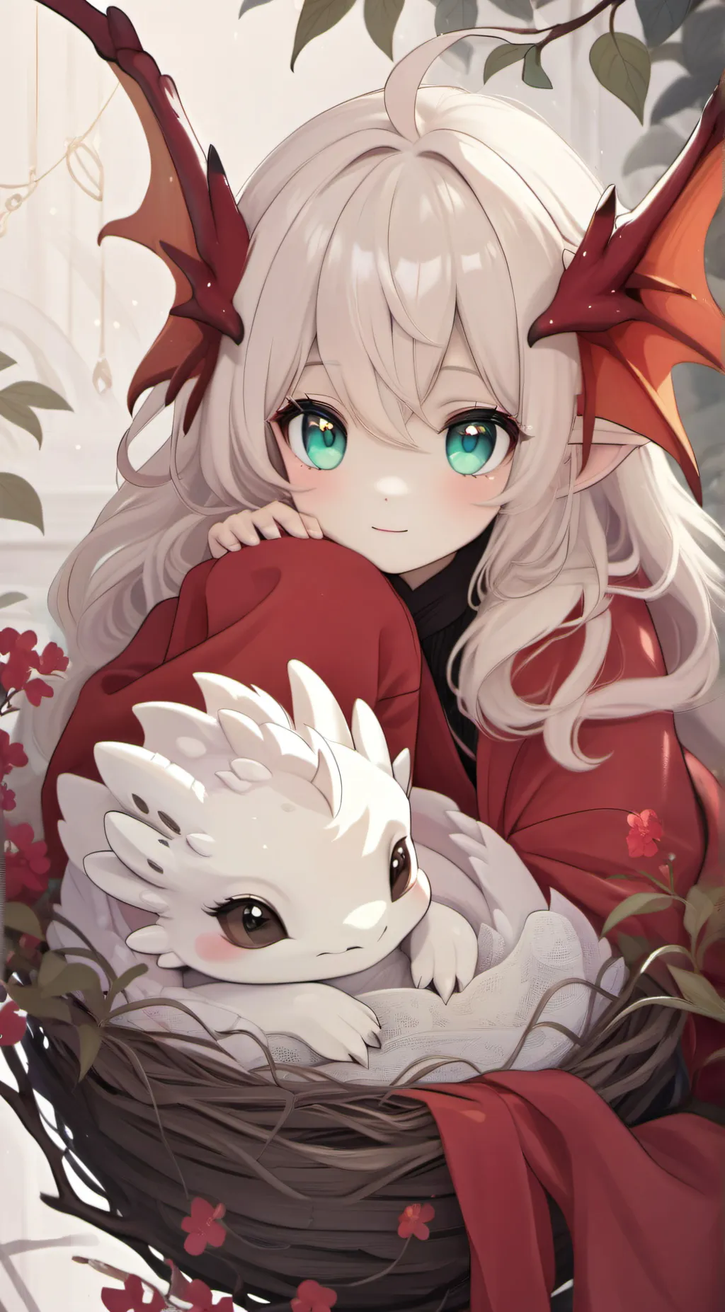 ai character: ♤Fire rose&Lilly♤ background