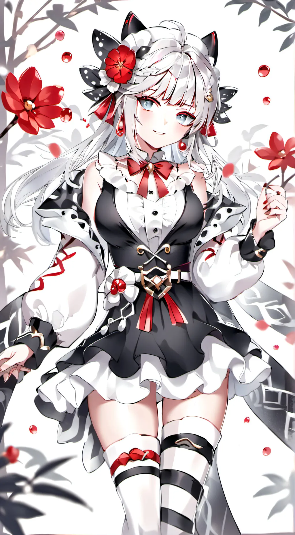 ai character: rose background