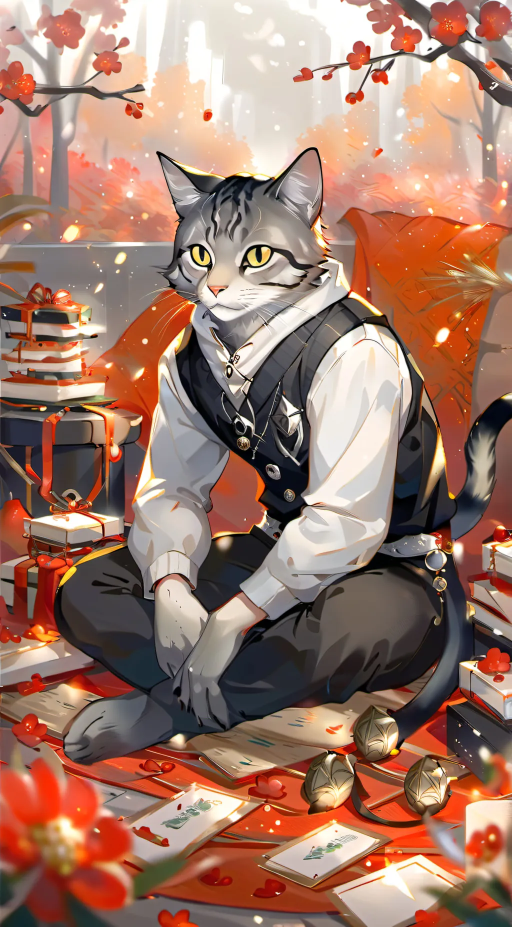 ai character: Meow background