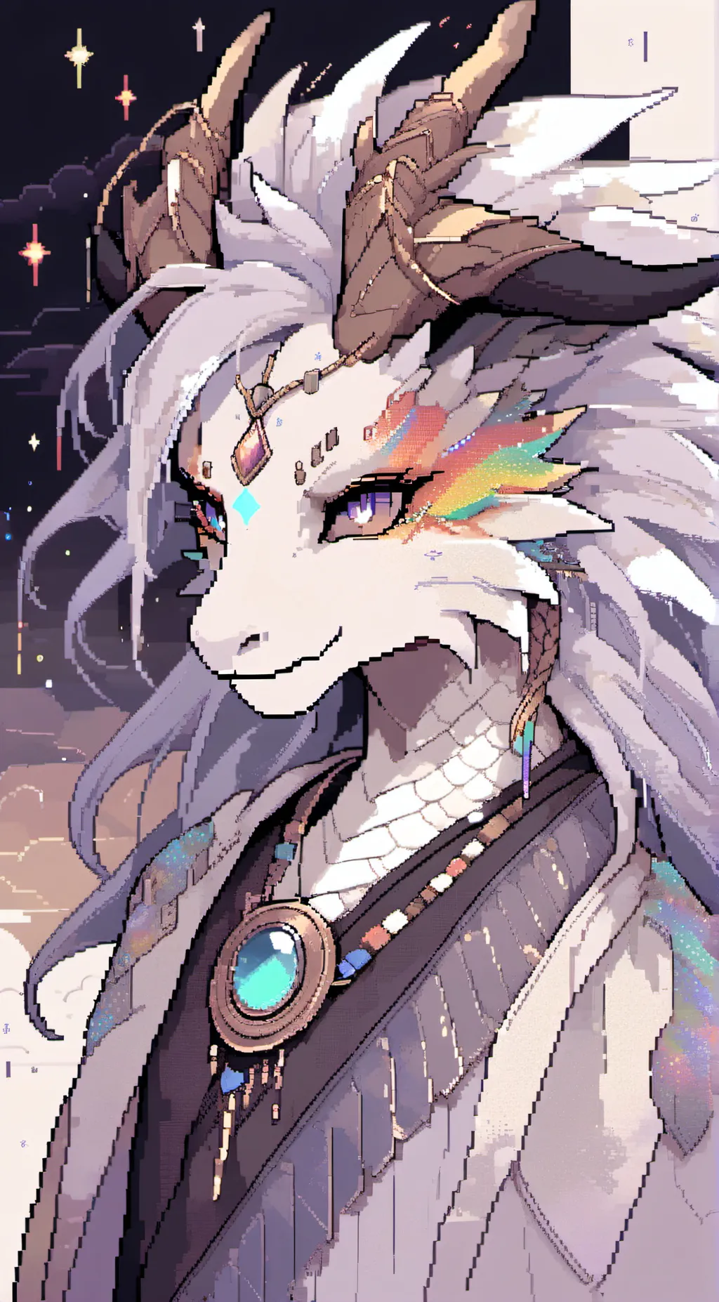 ai character: Snow background