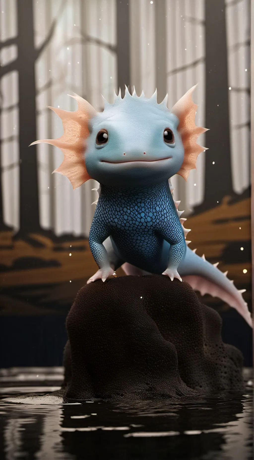 ai character: axo  background