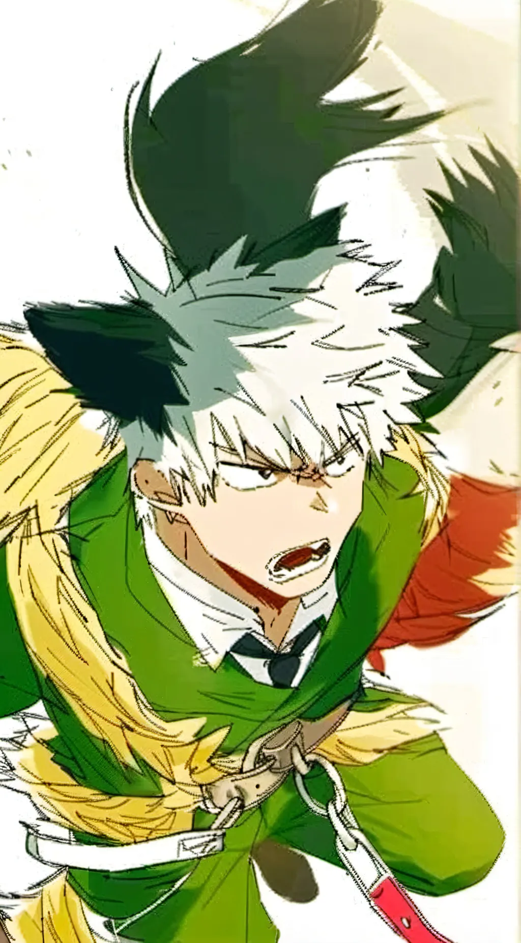 ai character: dog katsuki bakugo background
