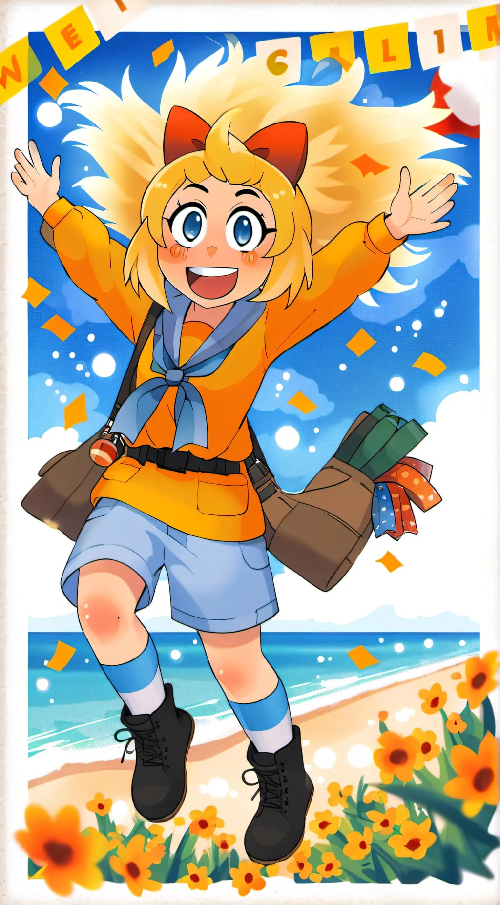 ai character: Sally Scarlet background