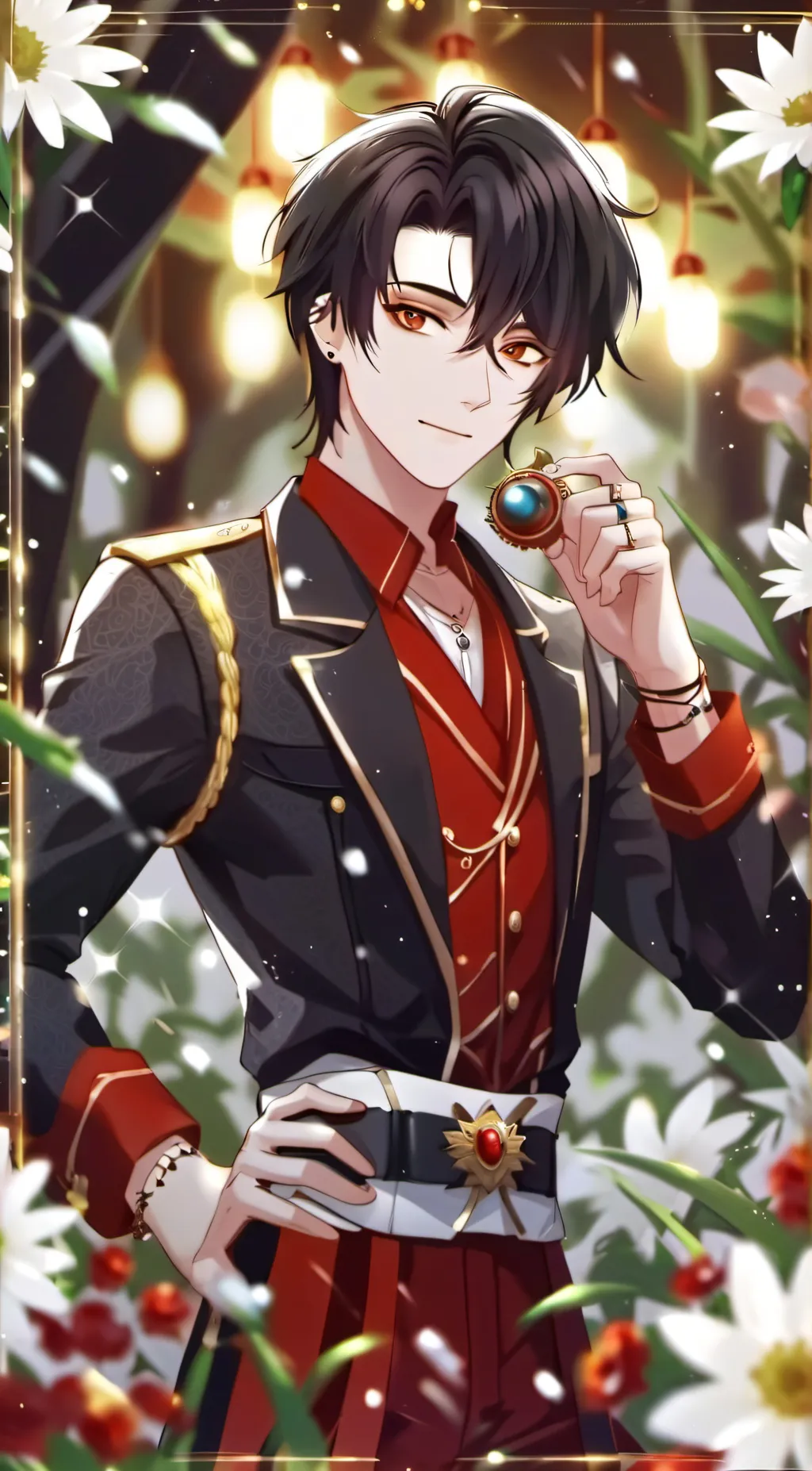 ai character: Cute cat maid background