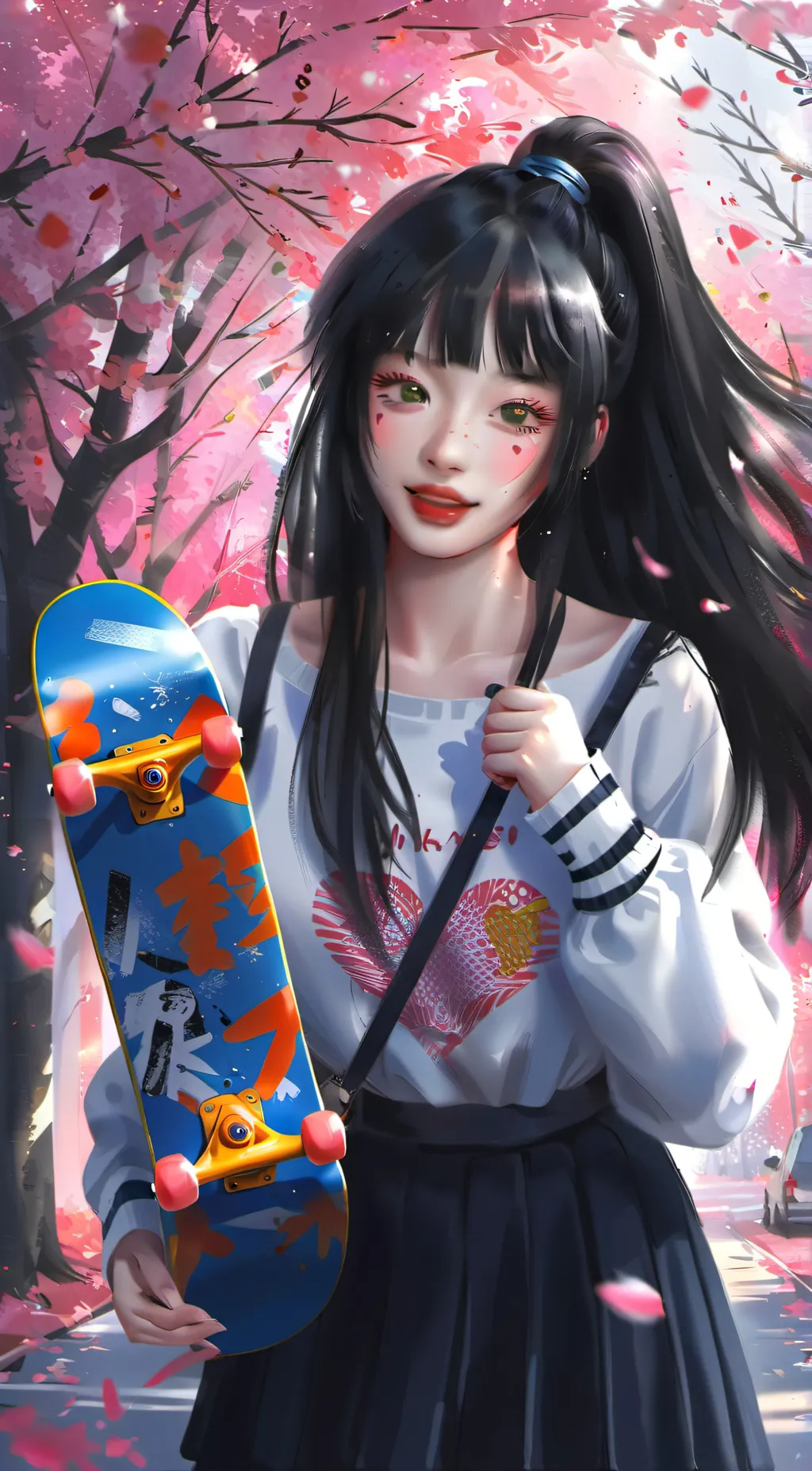 ai character: Cherry background