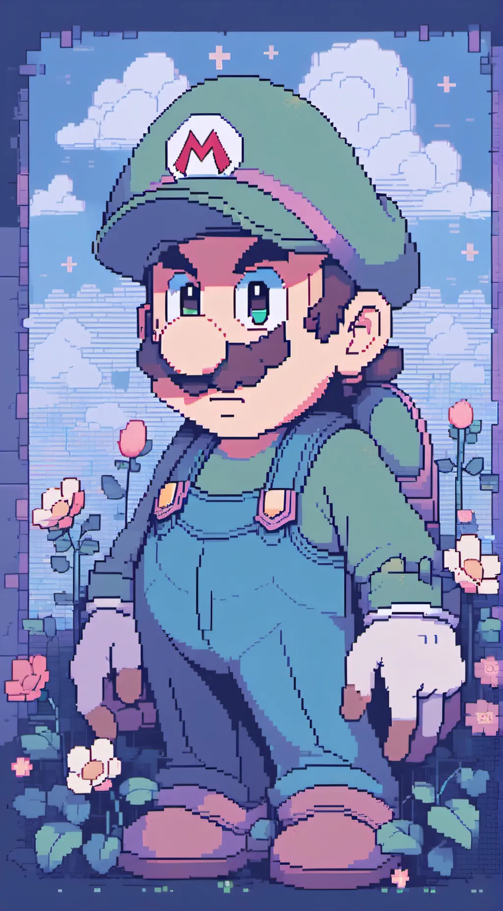 ai character: beta luigi background