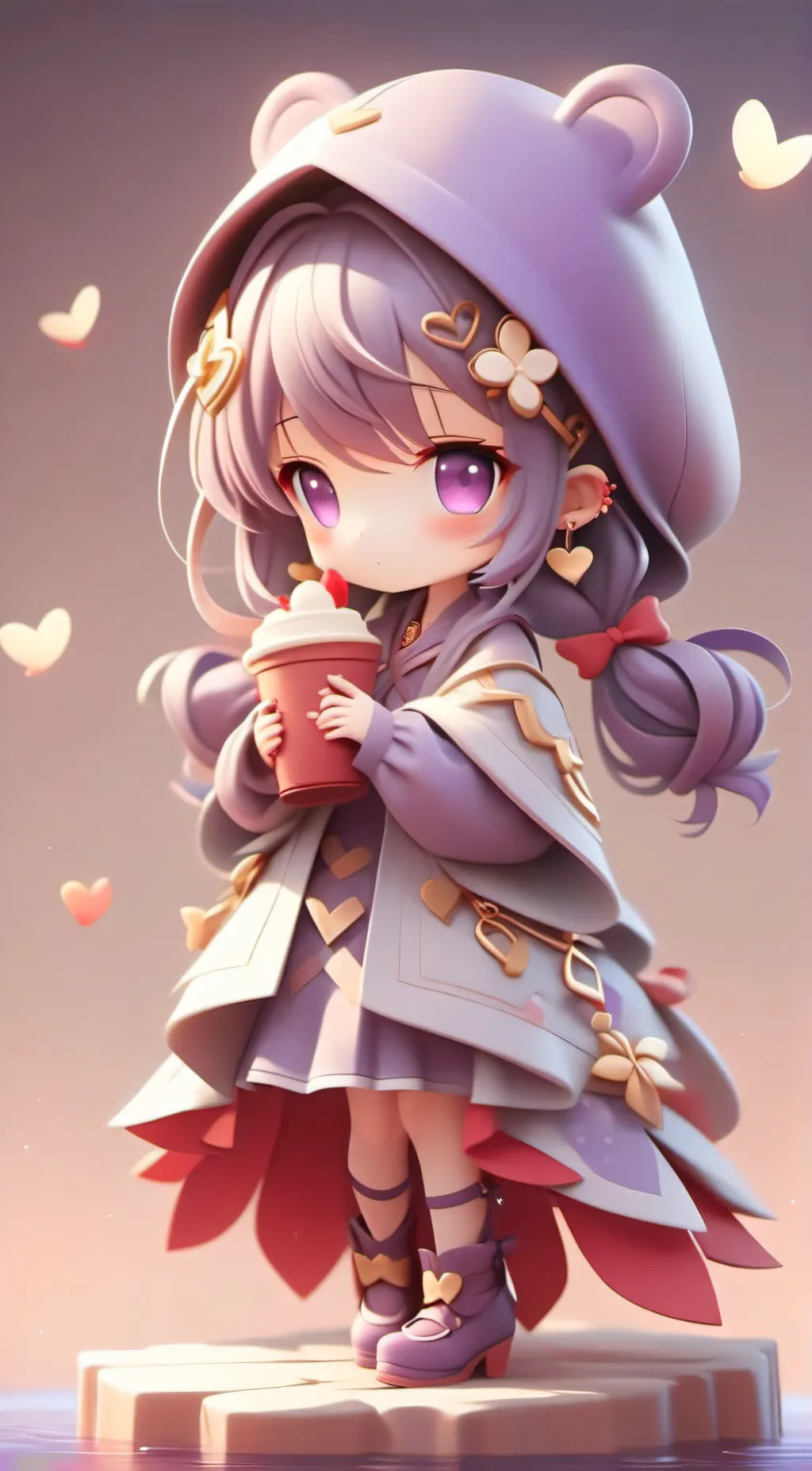 ai character: purple background