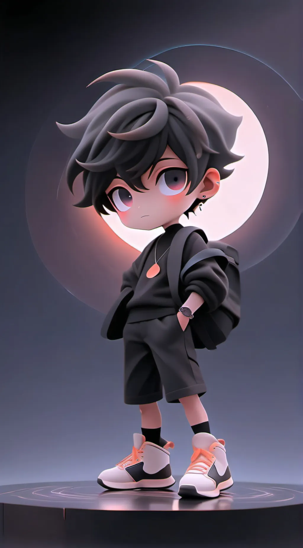 ai character: Black hole background