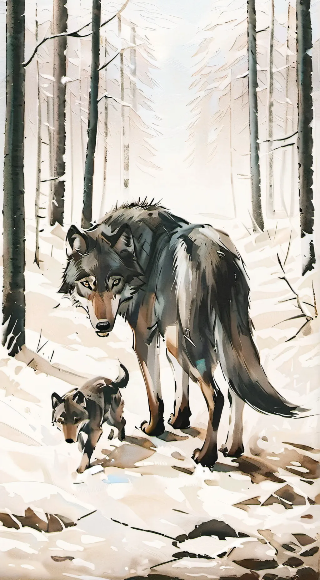 ai character: Wolf pack  background