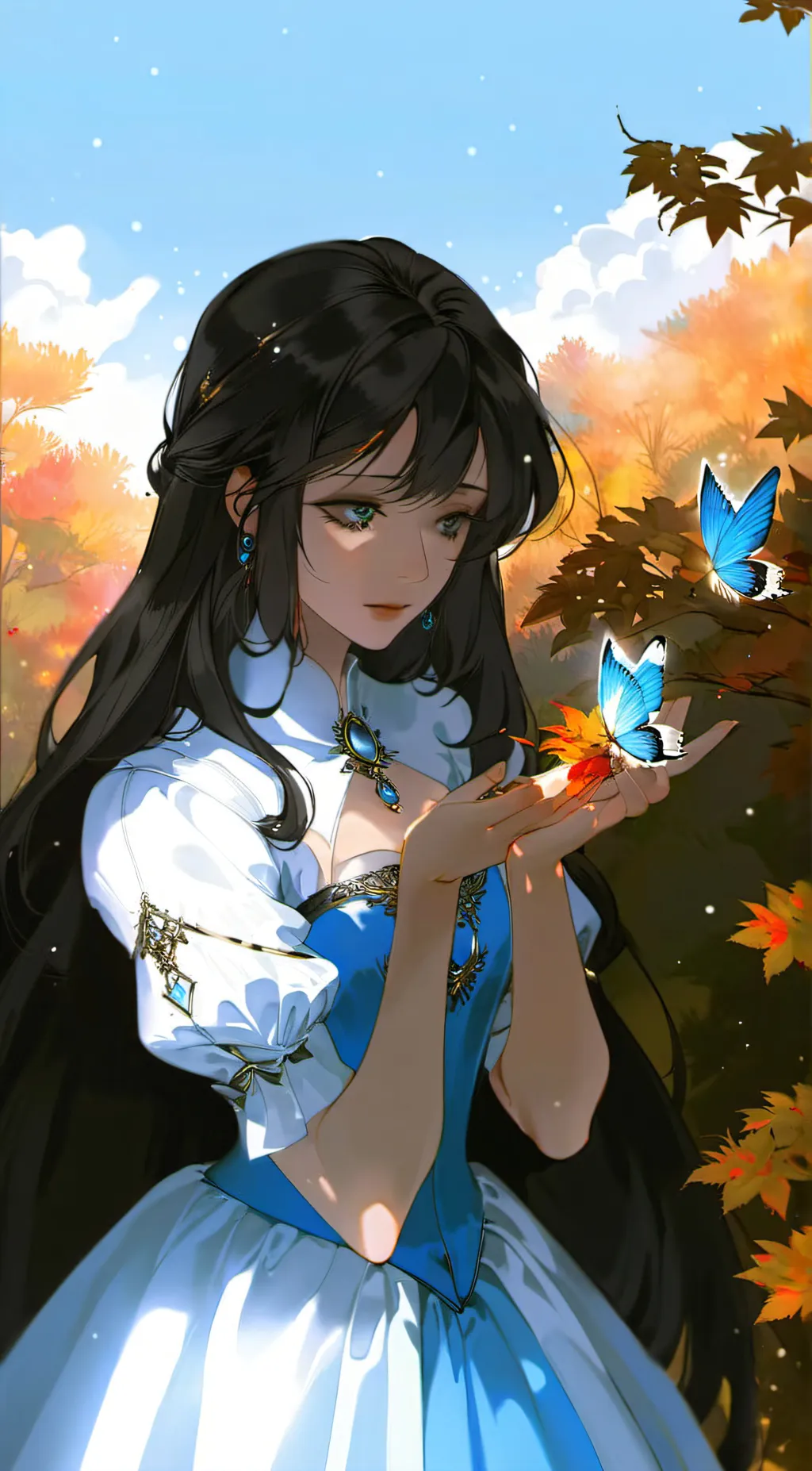 ai character: princess violet background