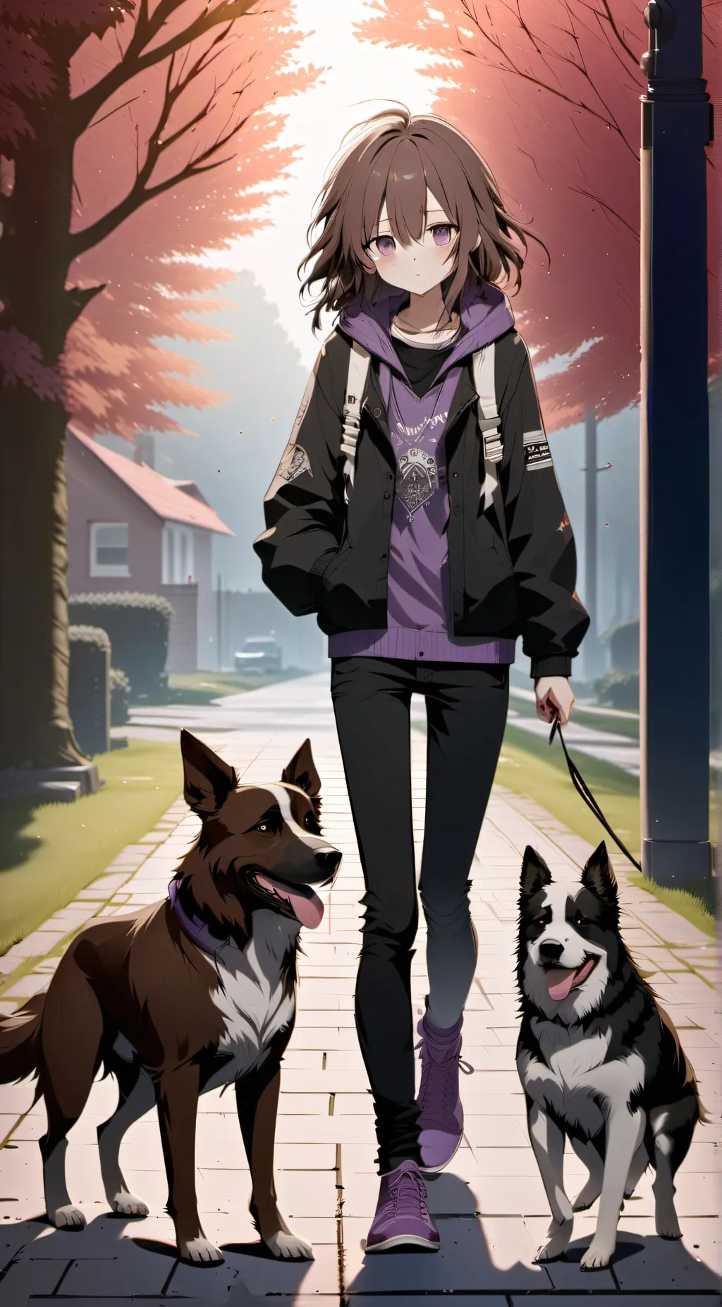 ai character: autumn background