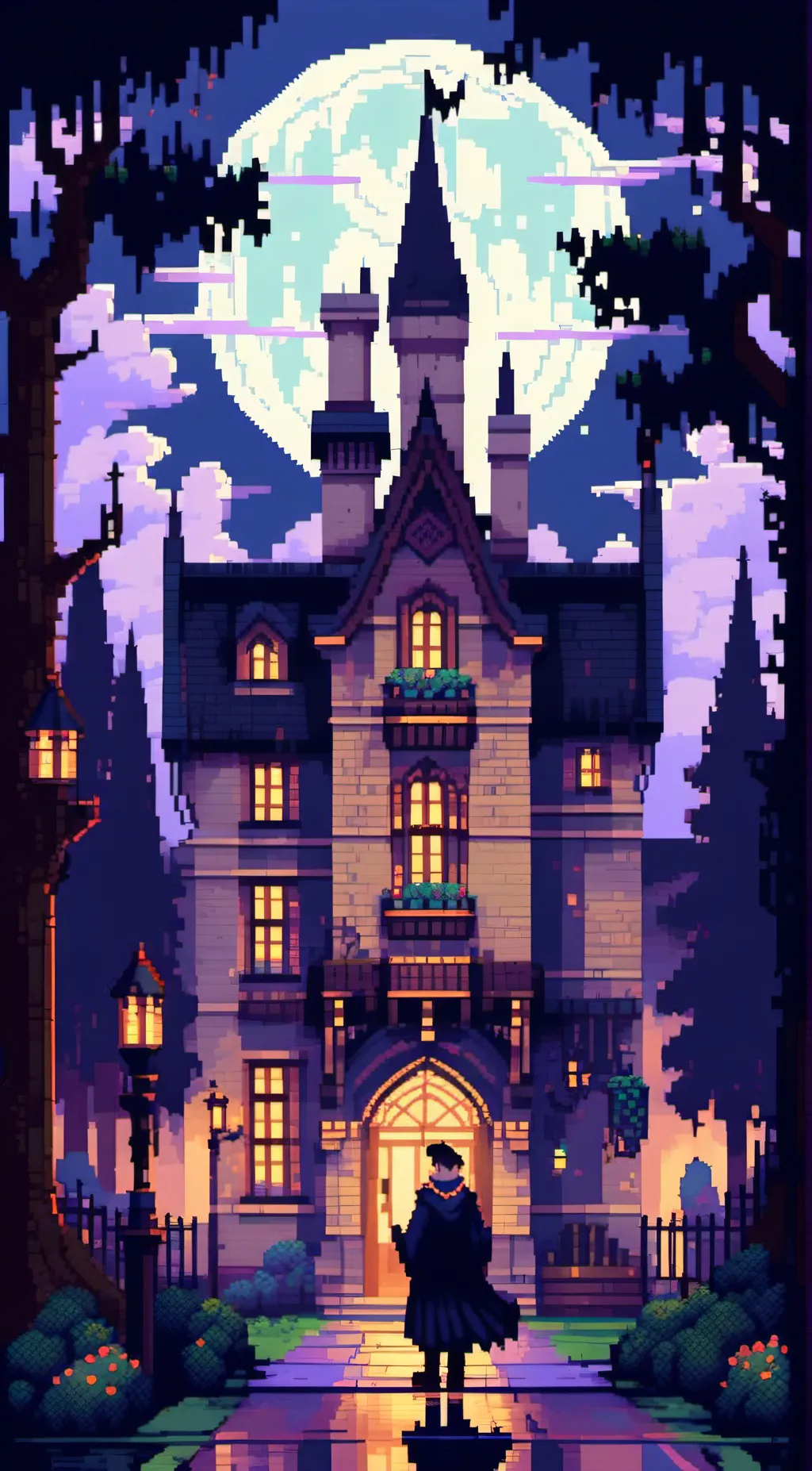 ai character: Hp X Wonderland background