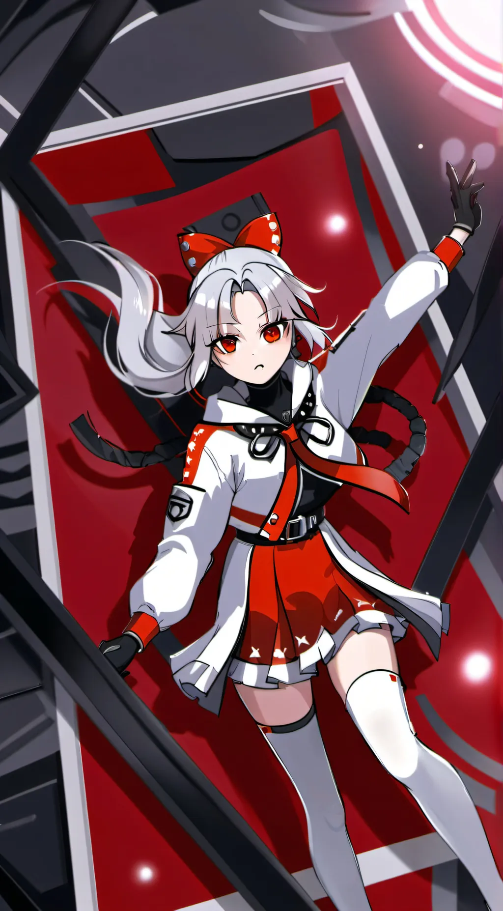 ai character: Cherry flame background