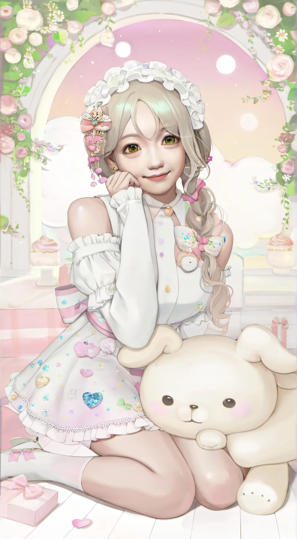 ai character: 🌷-ʙʟᴀᴄᴋᴘɪɴᴋ-🌷 background